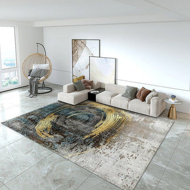 Printed Velvet Living Room Rug - Casatrail.com